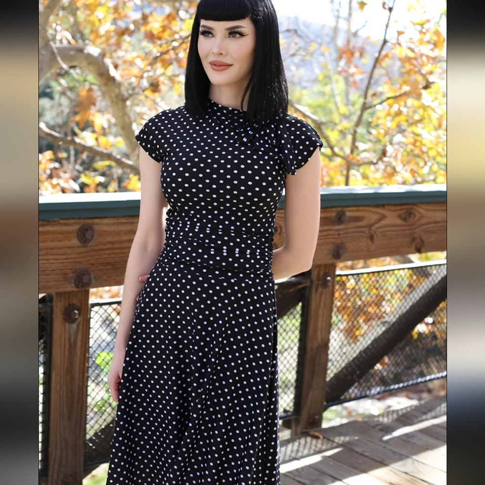 Folter Retro Polka Dot Bombshell Dress | Pin-Up 1950 Rockabilly Fit & Flare